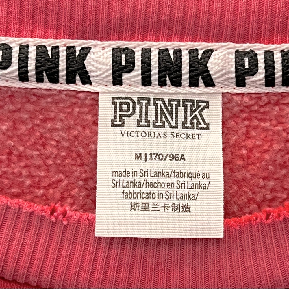 PINK Victoria’s Secret Red Varsity Crewneck Sweatshirt - Picture 3 of 10